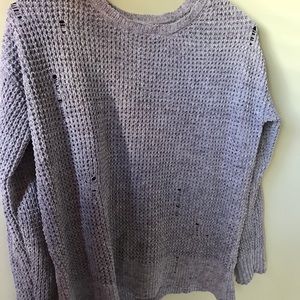 American Eagle distressed sweater (purple)